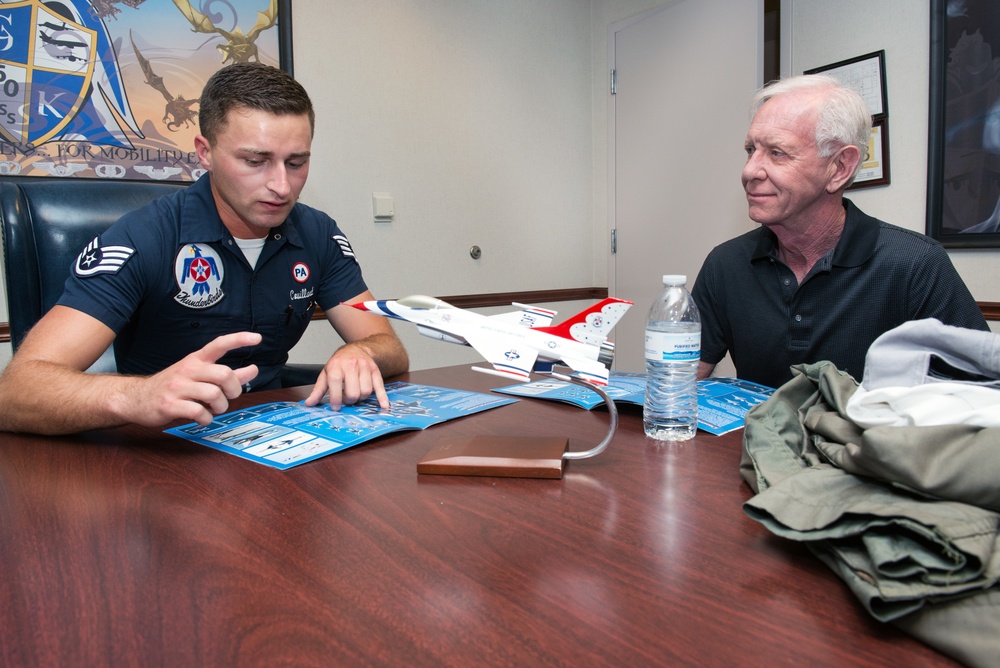 Sully Sullenberger Flies with Thunderbirds at Travis AFB