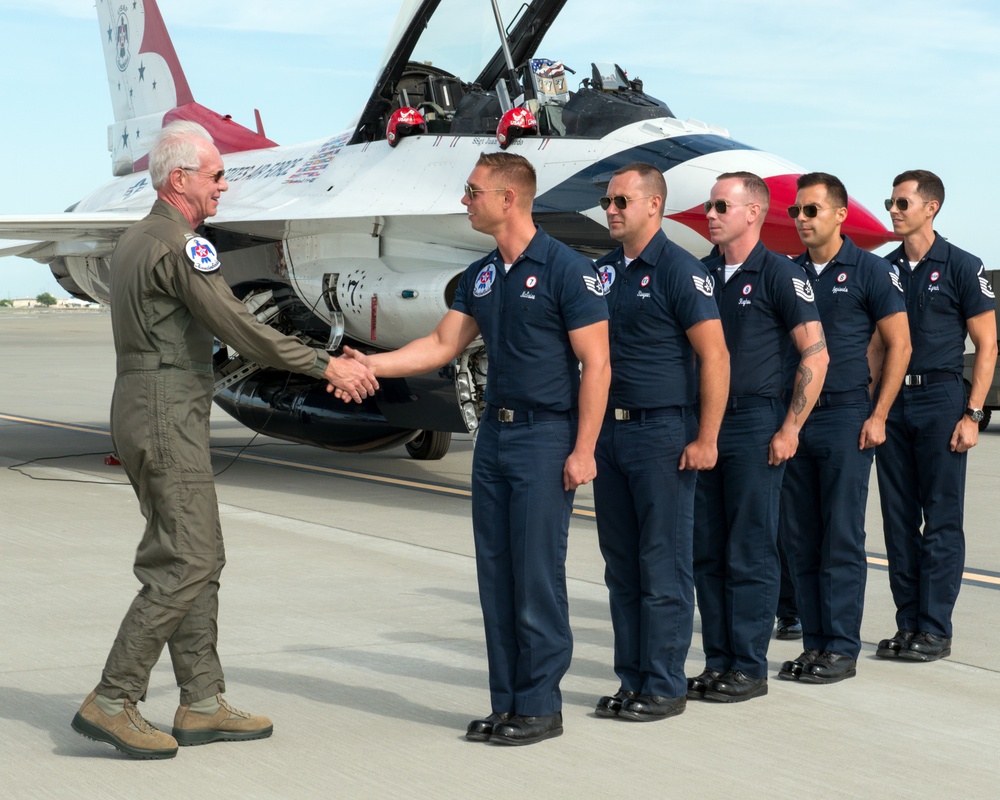 Sully Sullenberger Flies with Thunderbirds at Travis AFB