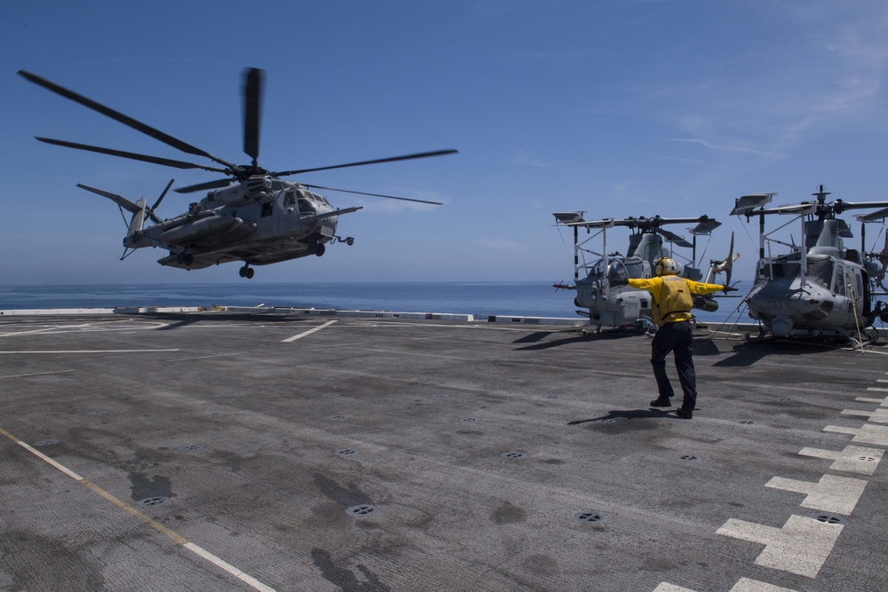 Flight Deck Operations Aboard USS San Diego (LPD 22)