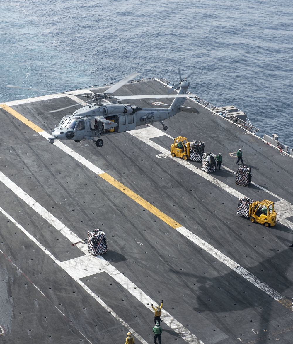 GHWB is the flagship of Carrier Strike Group (CSG) 2, which is comprised of the staff of CSG-2; GHWB; the nine squadrons and staff of Carrier Air Wing (CVW) 8; Destroyer Squadron (DESRON) 22 staff and guided-missile destroyers USS Laboon (DDG 58) and USS