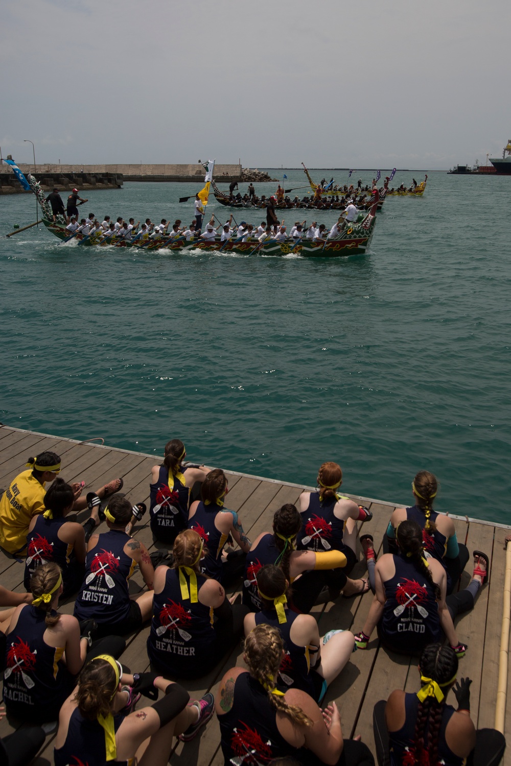 Service members compete in 43rd Naha Harii Festival 2017 Dragon Boat races