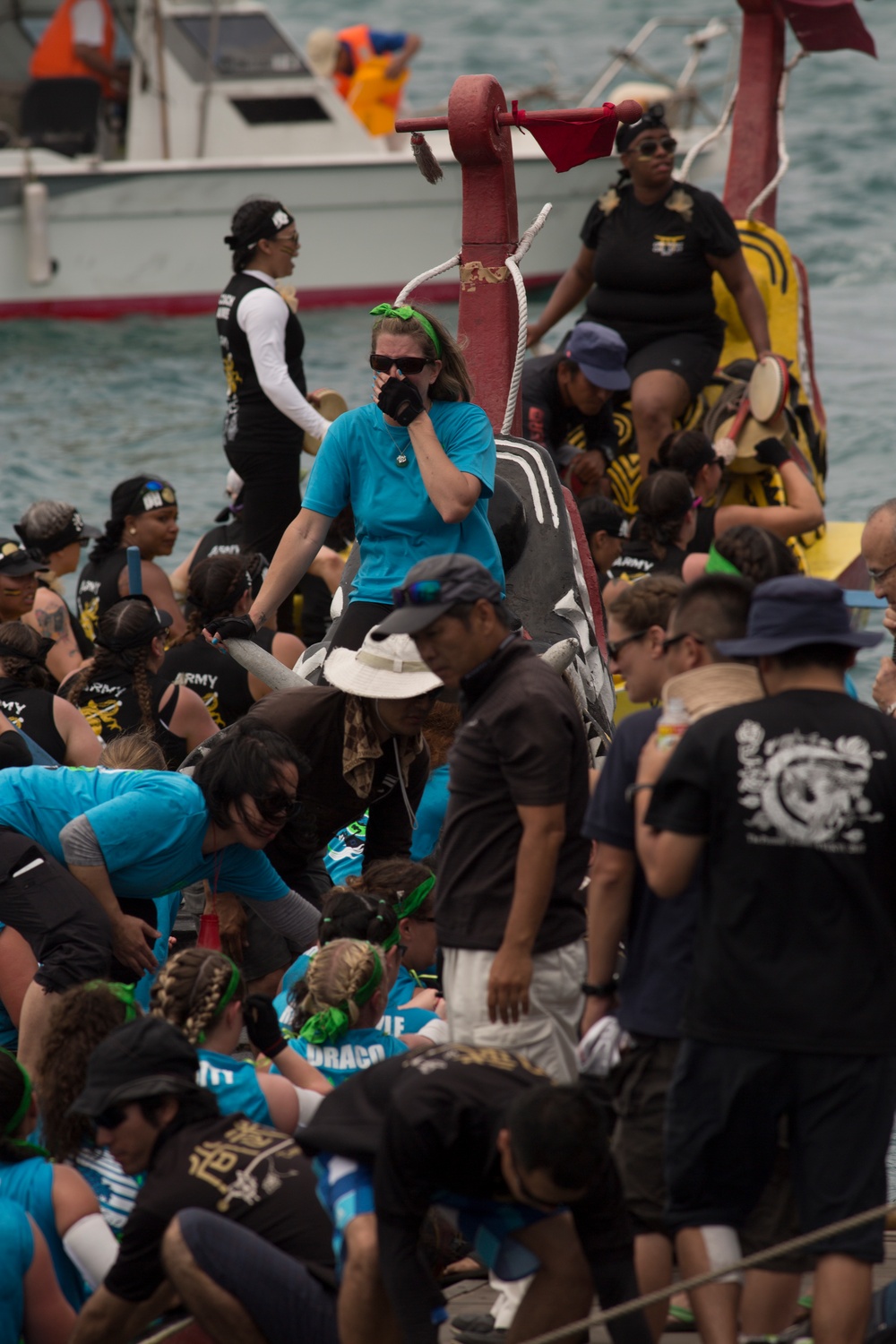 Service members compete in 43rd Naha Harii Festival 2017 Dragon Boat races