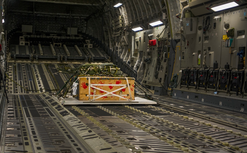 14th Airlift Squadron conducts cargo drop training