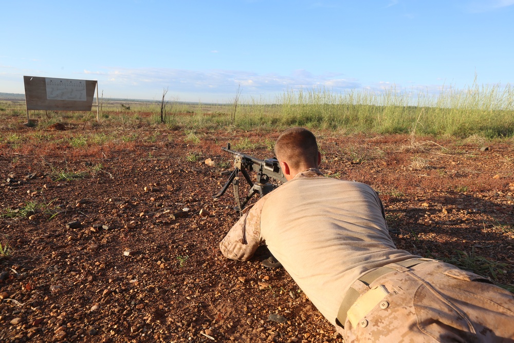 U.S. Marines Flex their guns Outback