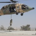 Members of the Air Force Special Operation's 23rd Special Tactics Squad secure a landing pad during a fast roping exercise in Amman, Jordan during Eager Lion 2017.