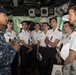 FS Mistral (L9013) Sailors tour USS Bonhomme Richard (LHD 6)