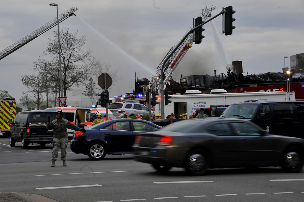 Never off duty: Ramstein Airmen extinguish fire