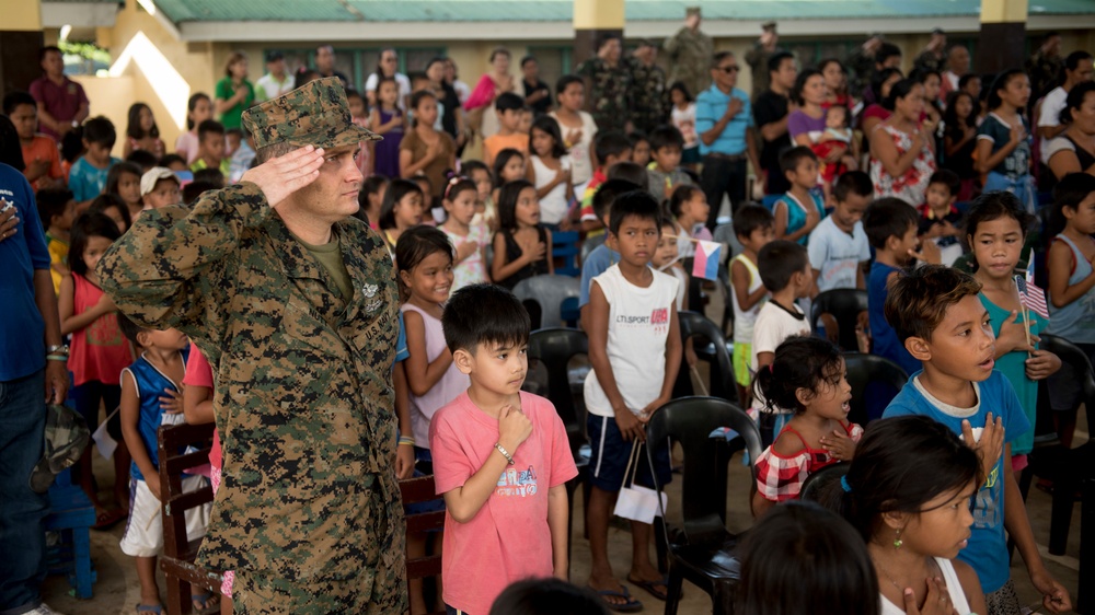 Balikatan 2017 participants conduct community relations in Leyte