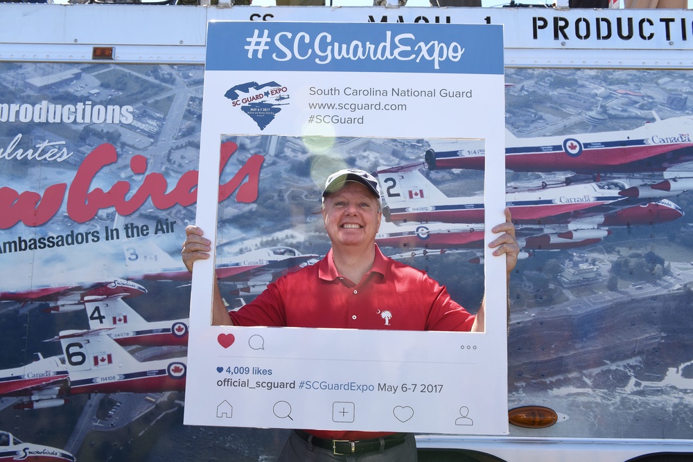 South Carolina State Senator Lindsey Graham Visits the South Carolina National Guard Air and Ground Expo 2017