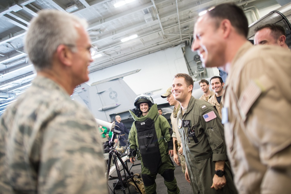 VCJCS 2017 USO Tour - USS George H. W. Bush