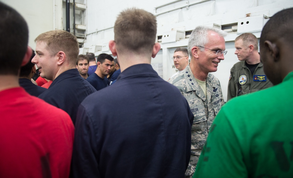 VCJCS 2017 USO Tour - USS George H. W. Bush