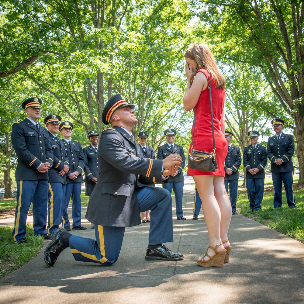 DVIDS - News - ROTC cadet becomes second lieutenant, engaged in one great  afternoon