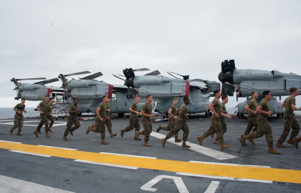 15th MEU conducts physical fitness exercises