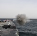 USS Wayne E. Meyer Shoots the 5&quot; Gun during a Live-Fire Drill