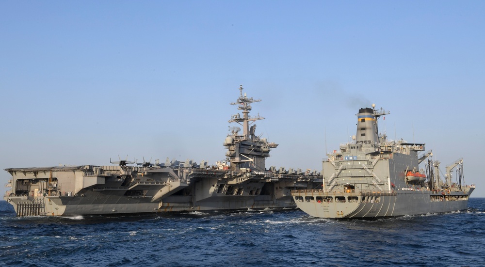 USS Carl Vinson Conducts a Replenishment-at-Sea