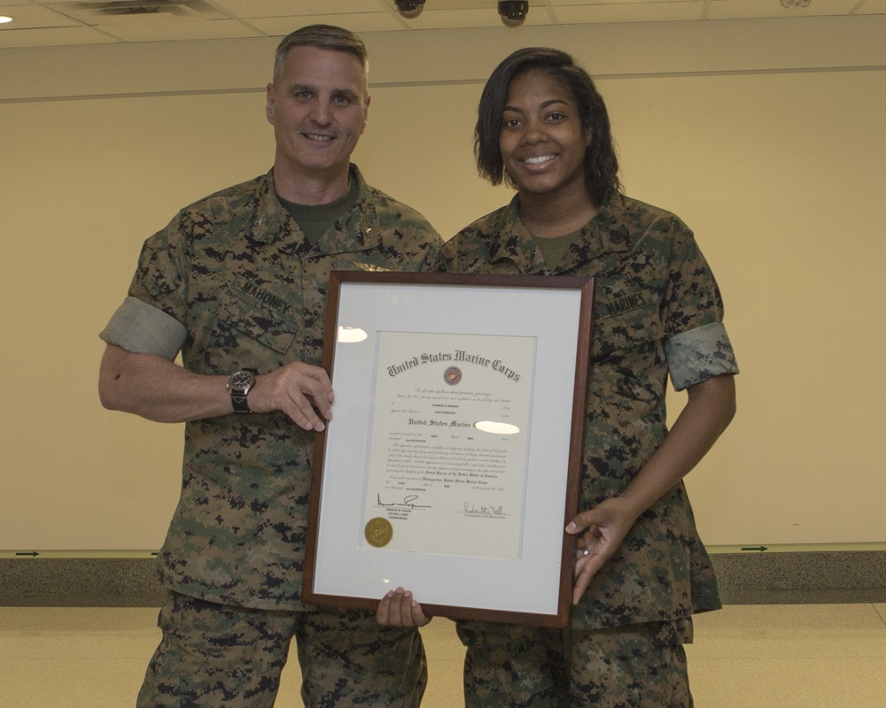 Sgt. Yahmise Bordies Promotion Ceremony May 5, 2017