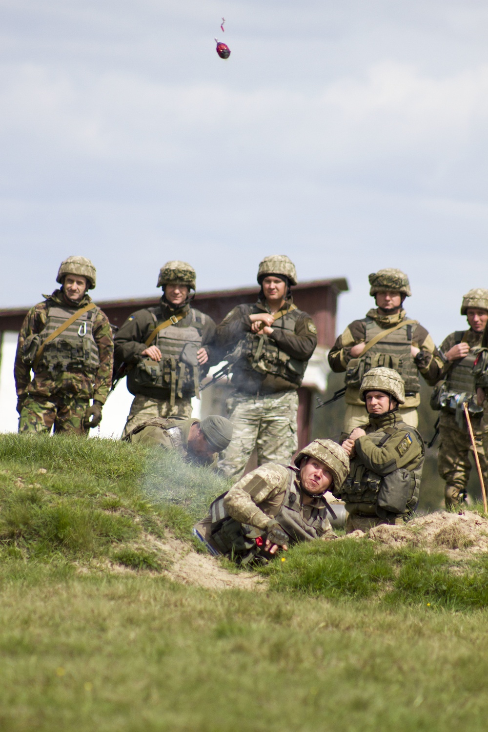 Throwing grenades at Yavoriv CTC