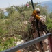 U.S. Marine demonstrates fast roping during Eager Lion 17