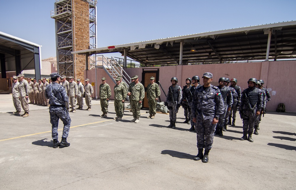 U.S. Marines, Coast Guard join Jordanian Navy in formation during Eager Lion 17