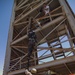 U.S., Italian and Jordanian military members climb repel tower during Eager Lion 17