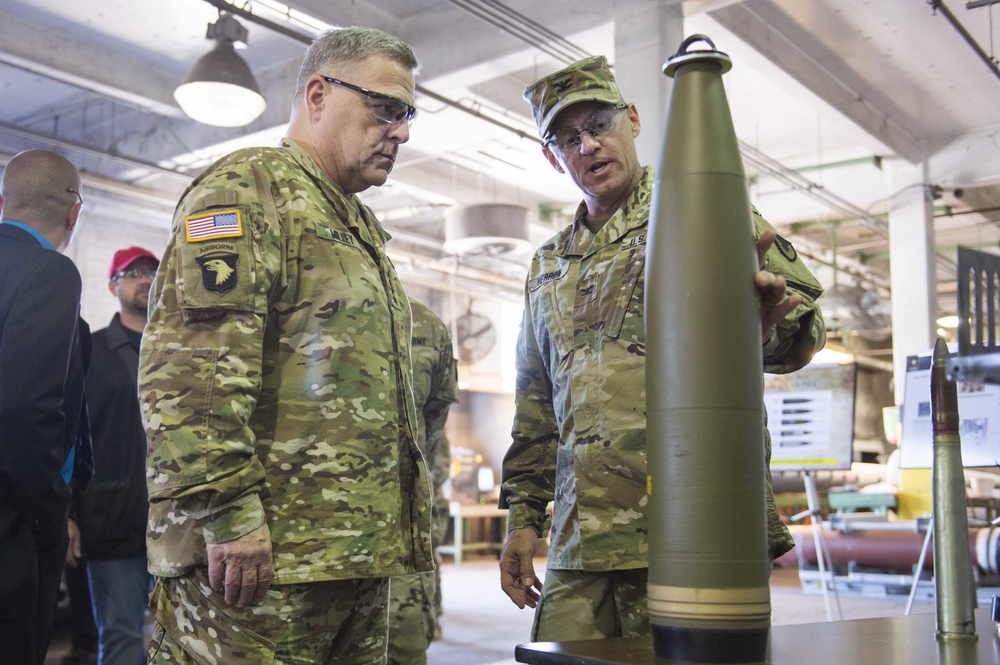 U.S. Army Chief of Staff Gen. Mark A. Milley at the McAlester Army Ammunition Plant (MCAAP)