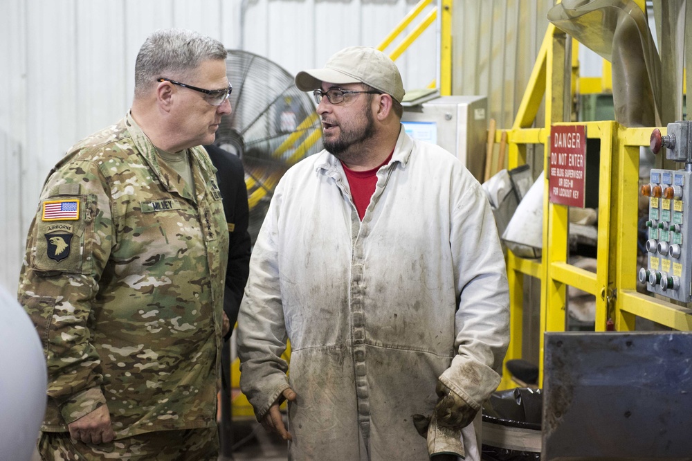 U.S. Army Chief of Staff Gen. Mark A. Milley at the McAlester Army Ammunition Plant (MCAAP)