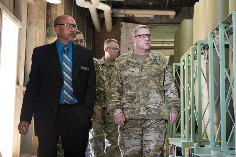 U.S. Army Chief of Staff Gen. Mark A. Milley at the McAlester Army Ammunition Plant (MCAAP)