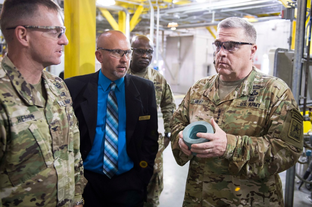 U.S. Army Chief of Staff Gen. Mark A. Milley at the McAlester Army Ammunition Plant (MCAAP)