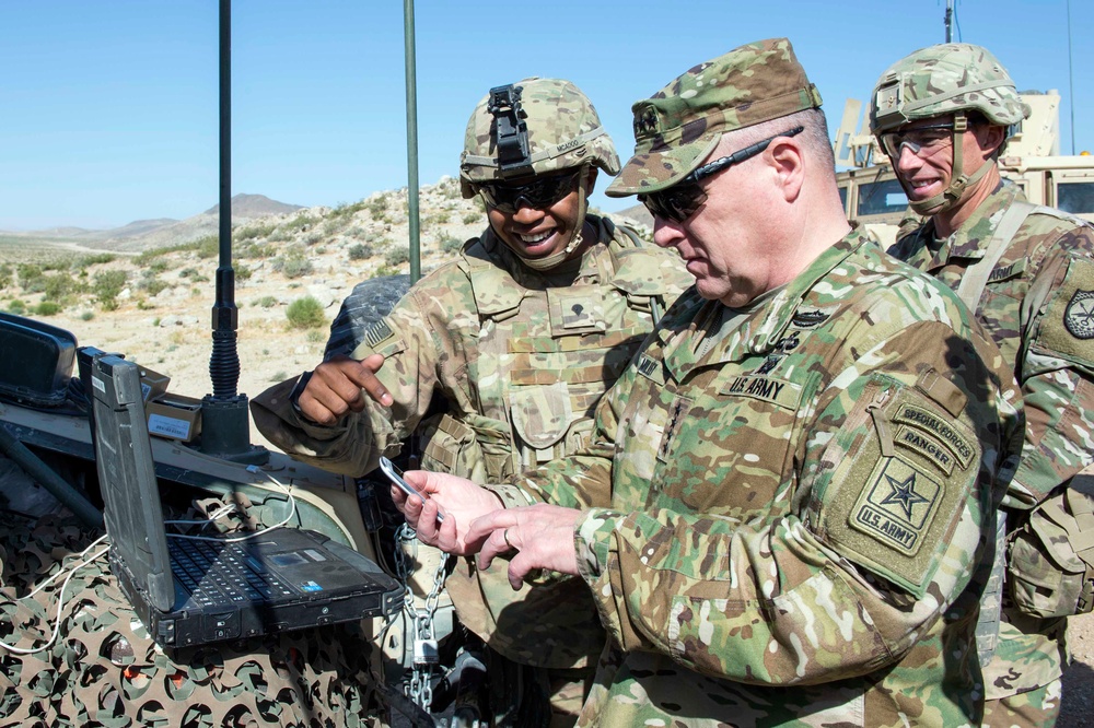 U.S. Army Chief of Staff visits the National Training Center, May 9, 2017.