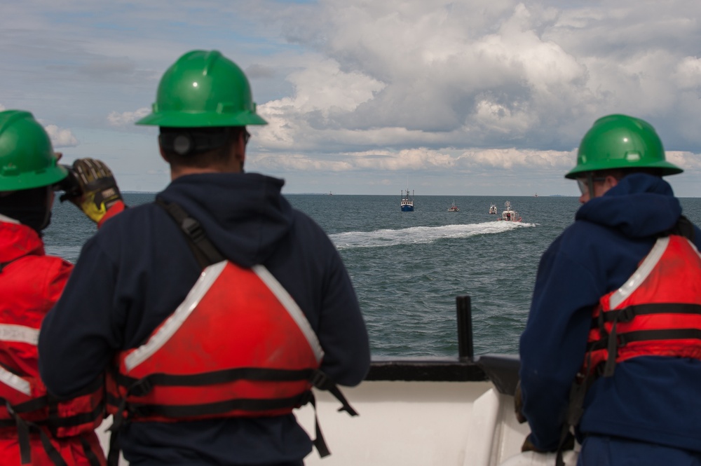 Coast Guard Cutter Oak, Station Chatham assist fishing vessel Jupiter near Hyannis