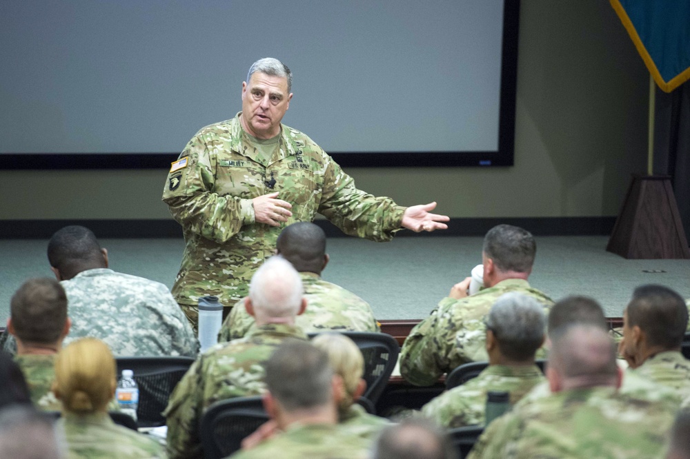 U.S. Army Chief of Staff addresses leaders at PCC, May 10, 2017.