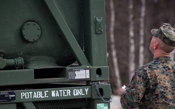 Marines assemble ground combat equipment from Norwegian caves during STRATMOBEX 17