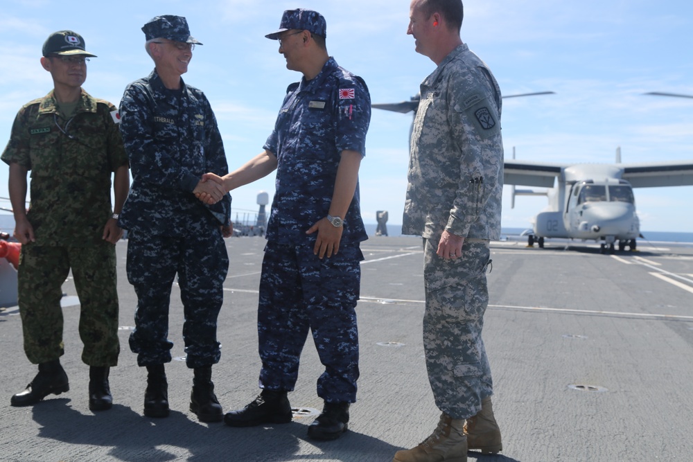 Rear Adm. Hugh Wetherald visits the JDS Ise