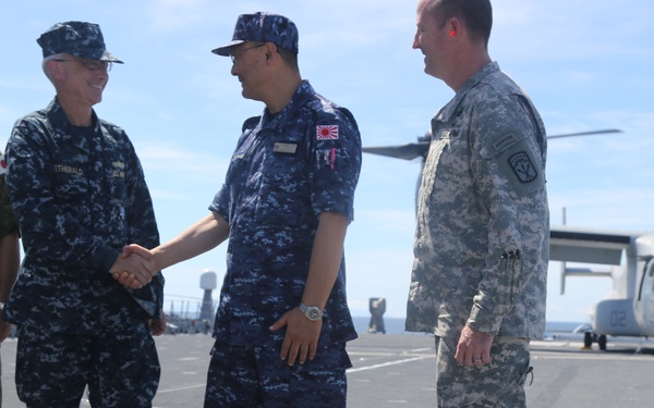 Rear Adm. Hugh Wetherald visits the JDS Ise