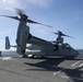 MV-22B Osprey lands aboard the JDS Ise