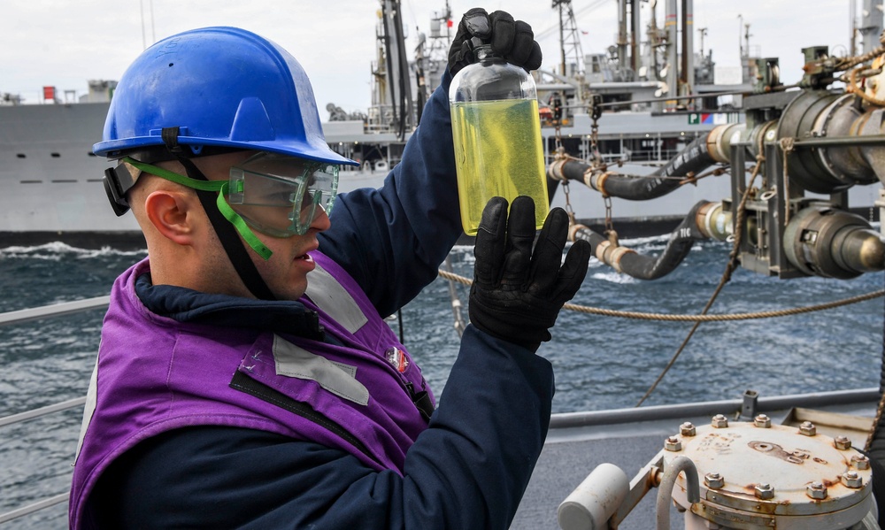 USS Wayne E. Meyer Conducts a Replenishment-at-Sea