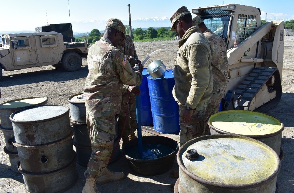 Forward Support Company Refuels During Resolute Castle 2017