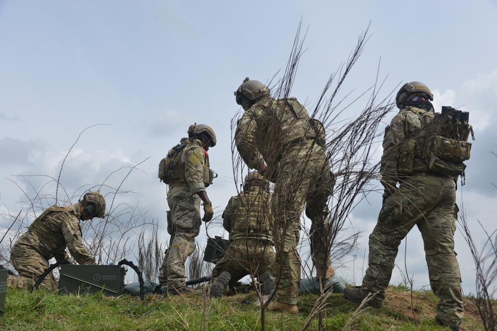 .50 and MK 19 firing on Range 35, BMTA