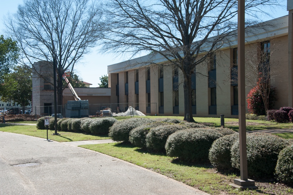 Ongoing construction on Eaker Center