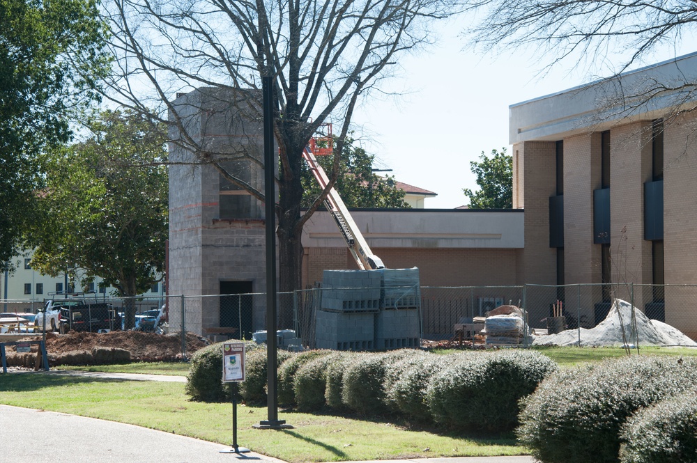 Ongoing construction on Eaker Center