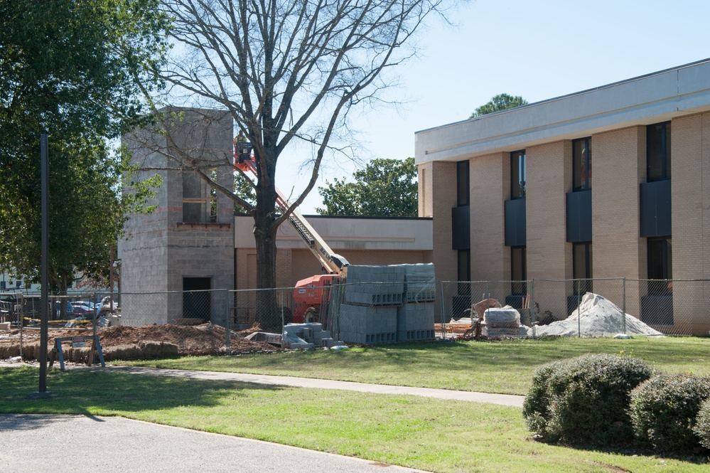 Ongoing construction on Eaker Center