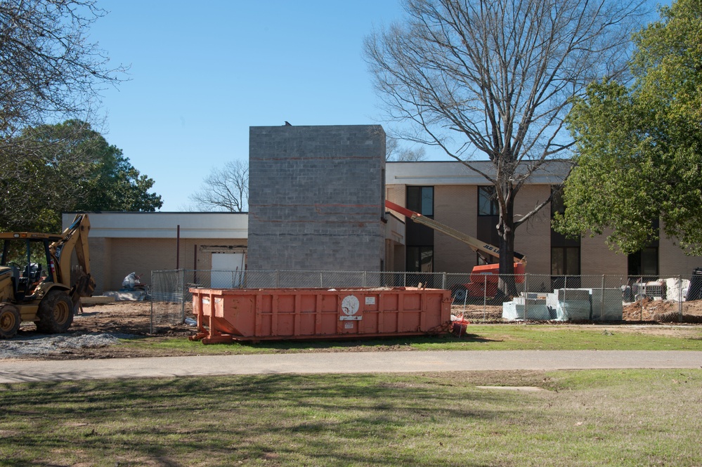 Ongoing construction on Eaker Center