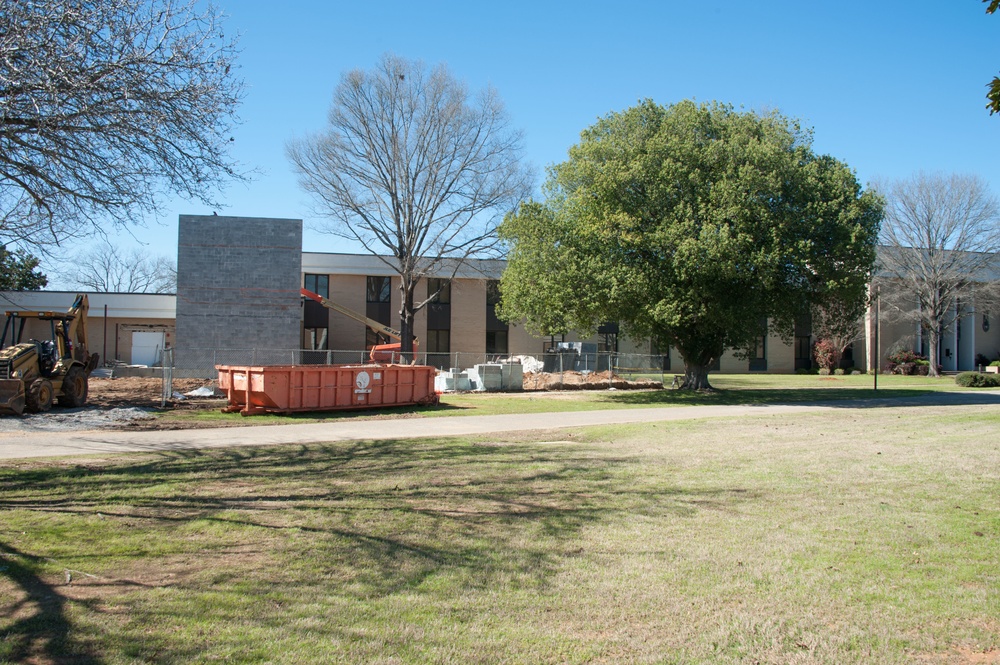 Ongoing construction on Eaker Center