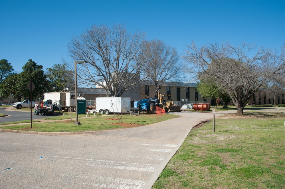 Ongoing construction on Eaker Center