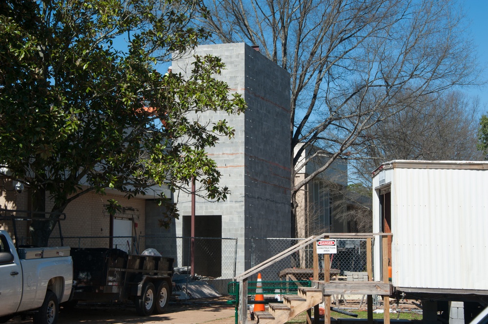 Ongoing construction on Eaker Center