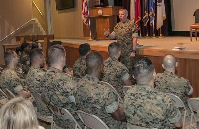 MARFORCOM commanding General speaks to Marines about SAAP