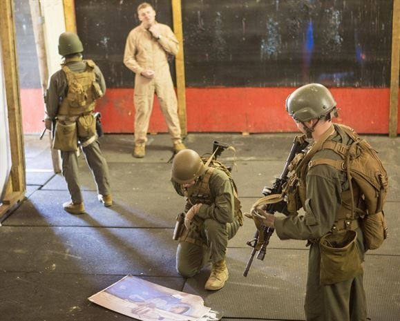 CQB students practice interior tactics