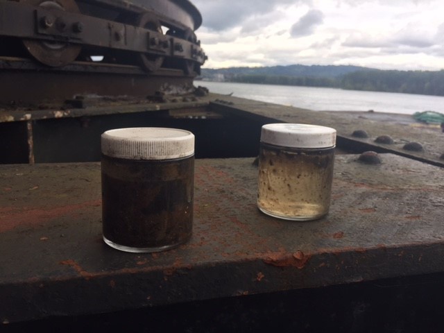 barge Amazon cleanup in Goble, Ore.