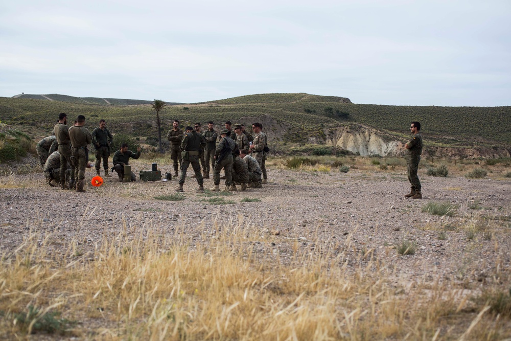 SPMAGTF-CR-AF Marines and Spanish Legion Engineers and EOD Share Skills