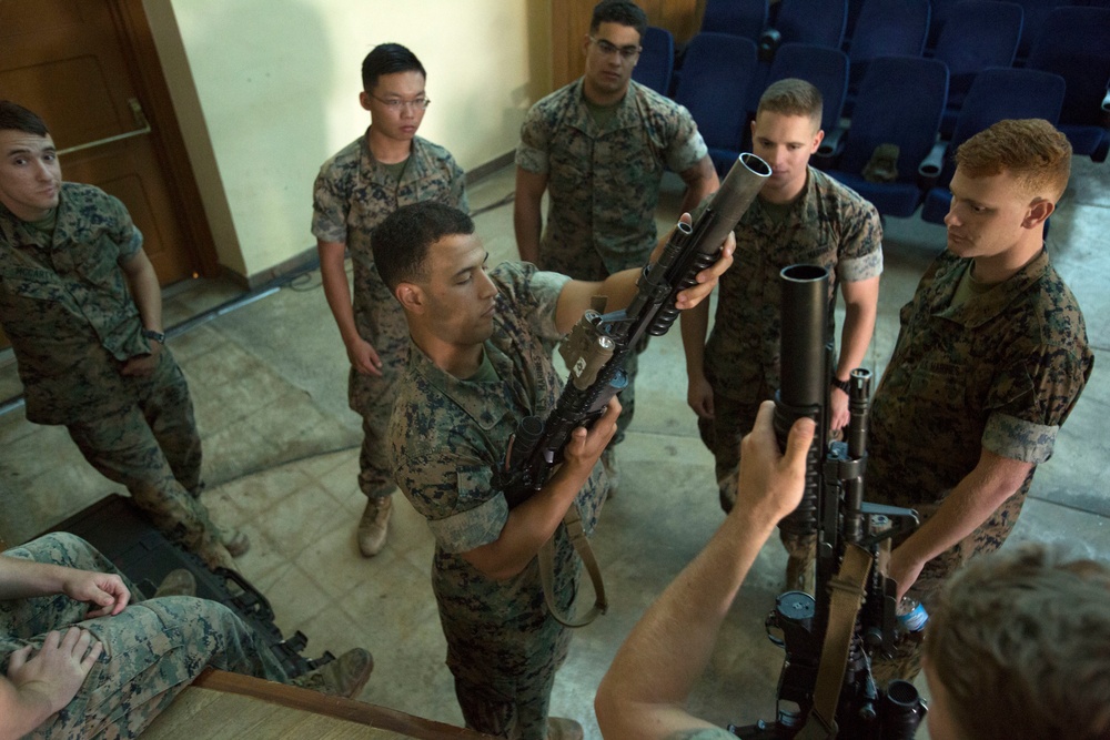 SPMAGTF-CR-AF GCE Marines Learn Proper Procedures for Different Weapon Systems